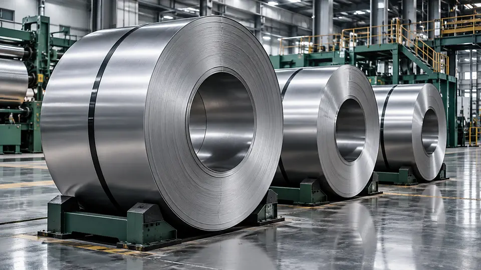 Cold rolled steel coils in a precision processing facility
